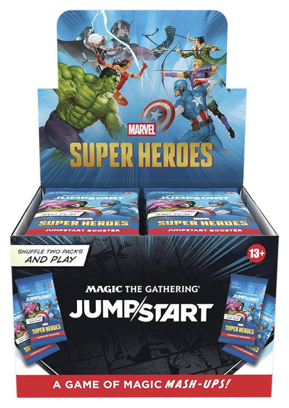 Magic: The Gathering Marvel Super Heroes Jumpstart Booster Box | 24 Jumpstart Boosters | Wizards of the Coast | Factory Sealed