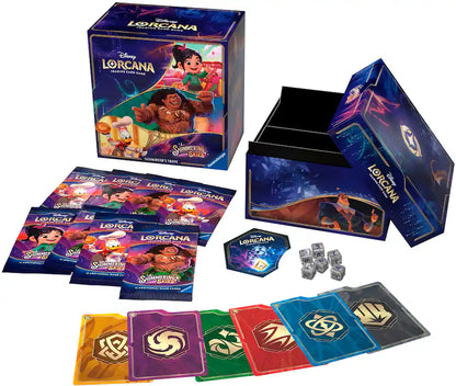 Disney Lorcana: Shimmering Skies Illumineer’s Trove | Storage Box, 8 Booster Packs & Accessories | Ravensburger
