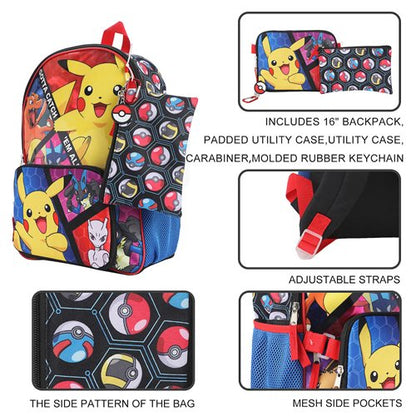 Pokemon Large Character Backpack 5-Piece Set
Bioworld Pokemon Backpacks
Item Number: BWB1B5F6DPOKWNK