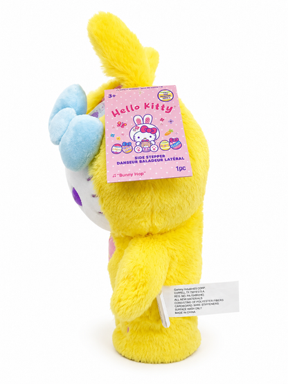 Hello Kitty Yellow Bunny Plush 13” – Side Stepper “Bunny Hop” Interactive Plush Toy | Official Sanrio Collectible