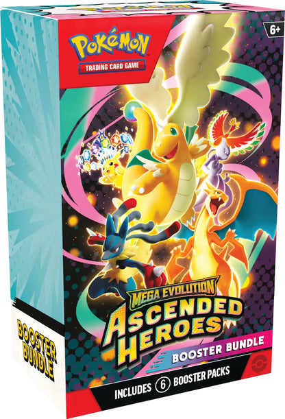 Pokémon TCG: Mega Evolution—Ascended Heroes Booster Bundle | 6 Factory Sealed Booster Packs